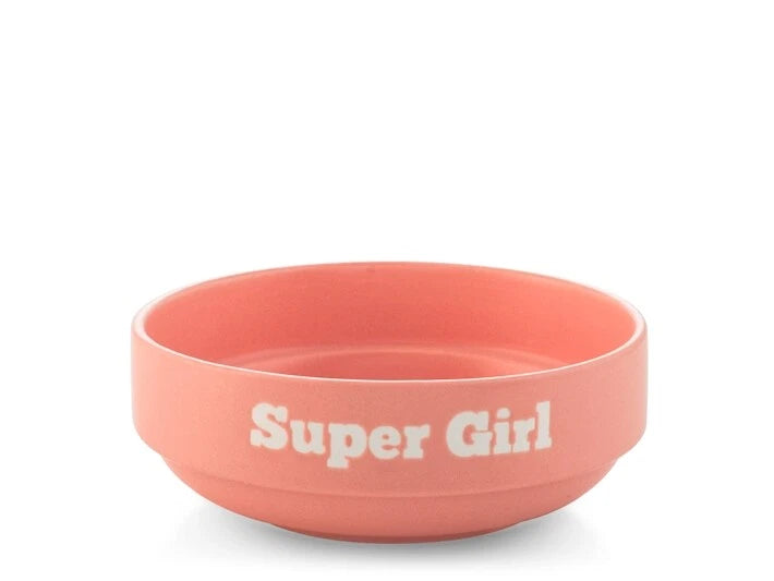 Coppetta in Ceramica rosa 13 cm - Scritta "Super girl"H&H