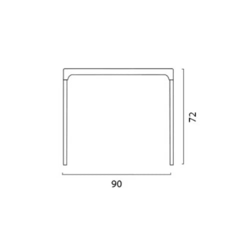 Tavolo Gruvyer 90x90 in polipropilene Bianco