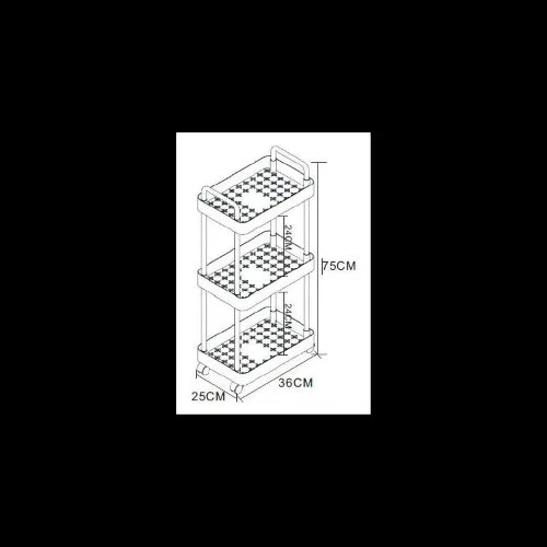 CARRELLO CUCINA ANDY NERO DIM. 36X25X75 CM