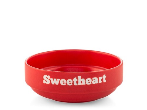 Coppetta in Ceramica rossa 13 cm - Scritta "Sweetheart"H&H