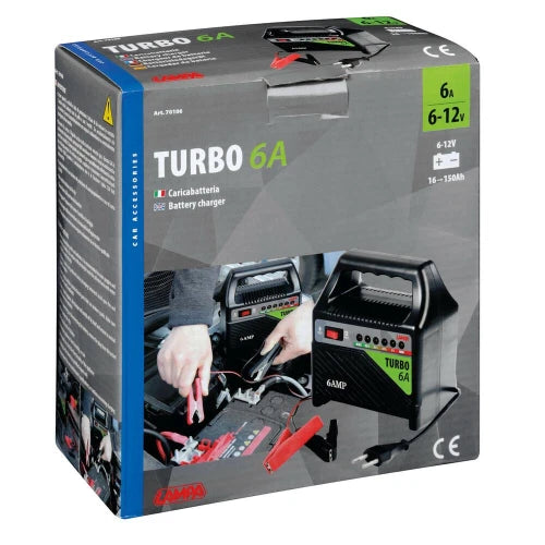 Turbo 6 A, caricabatteria 6/12V