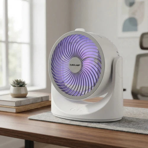 Mini ventilatore Cooler da Tavolo USB 10W con Luce RGB - Ø18,5 cm