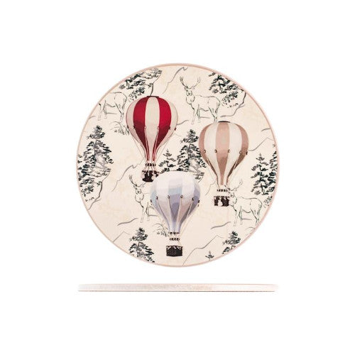Sottopentola tonda in ceramica decorato MongolfieraH&H