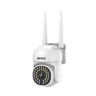 Telecamera di Sorveglianza da Esterno CA5043 con Doppia Illuminazione e Testa Orientabile, Videocamera di Sicurezza, Bianca
