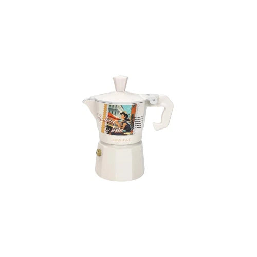 Brandani CAFFETTIERA LA DOLCE VITA AVORIO 1 TAZZA ALLUMINIO