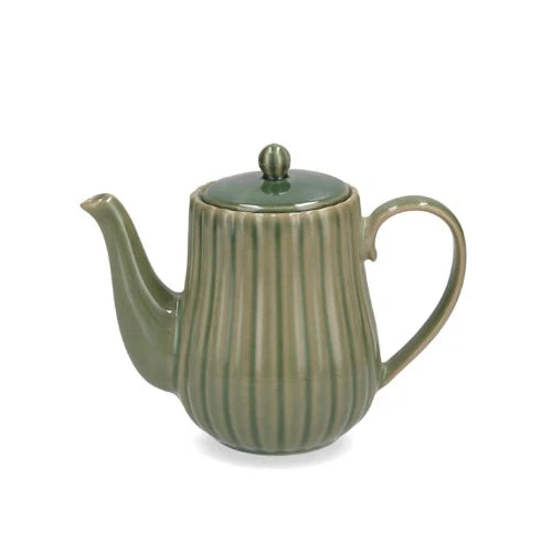H&H - Teiera lotus in stoneware colore verde cc 740