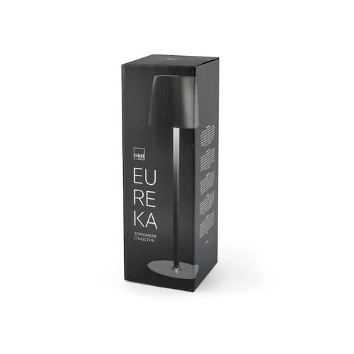 H&H - Lampada eureka da tavolo in metallo nero cm 38