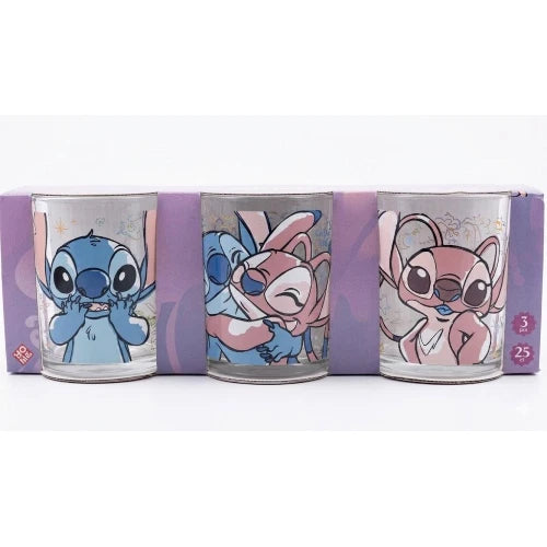 Home in rombo - set 3 bicchieri in vetro stitch&angel da 25cl