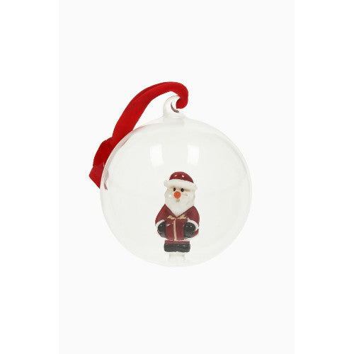 SFERA CHRISTMAS BABBO NATALE INTERNI VETRO BOROSILICATO