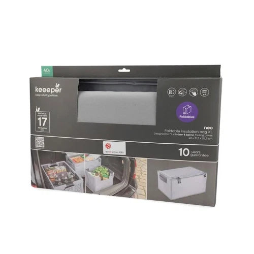 keeper - Organizer termico pieghevole neo in poliestere colore grigio cm 48x31,5x26,5