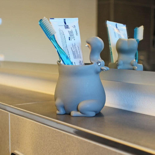 WINKEE Portaspazzolino a forma di ippopotamo - tazza da bagno