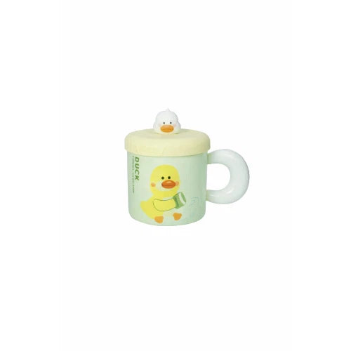 Brandani TAZZA L'ALLEGRA COMITIVA NEW BONE CHINA C/TAPPO E CANNUCCIA SILICONE papera