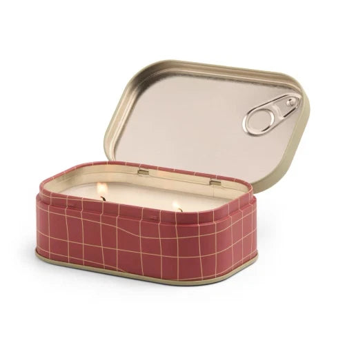 Candela in latta con stampa a pomodoro Bistro da 127 g (4,5 oz) - Pomodoro antico