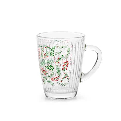 Mug wildberry in vetro decorato cl 30H&H