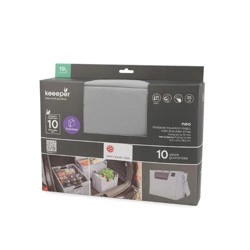keeper - Organizer termico pieghevole neo in poliestere colore grigio cm 31,5x23x26,5