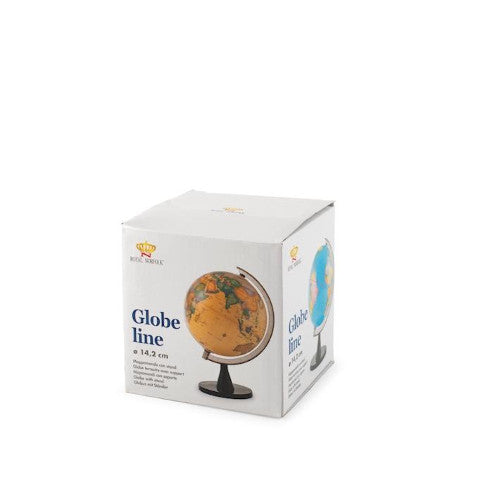 ROYAL NORFOLK Globo mappamondo girevole con base in plastica 14.5cm