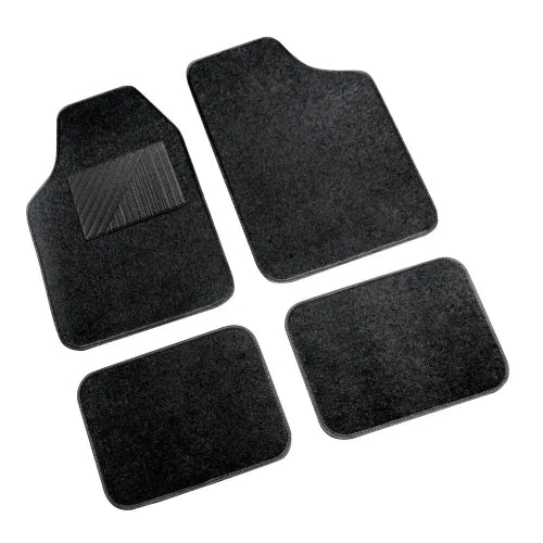 Cosmo, serie tappeti in moquette universali, 4 pz - Nero