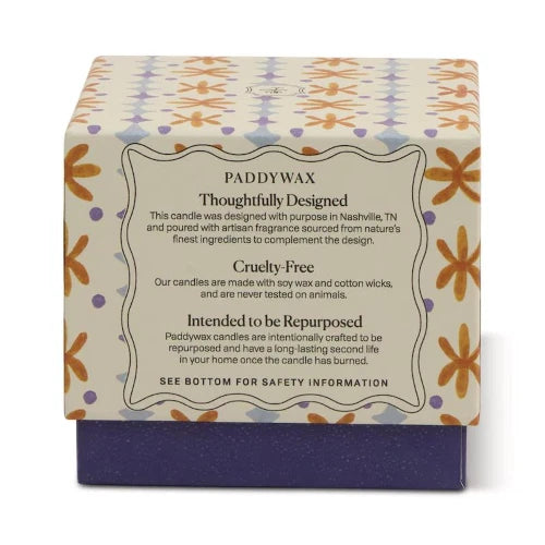 Candela in vetro Tulip da 155 g (5,5 oz) arancione e blu - Giardino e boschetto