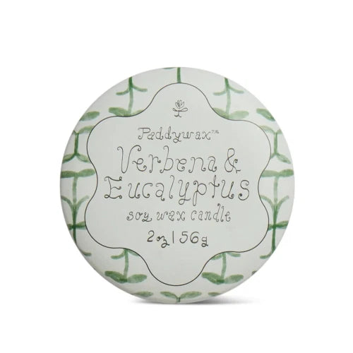 Candela in latta stampata Tulip da 56 g (2 oz) - Verbena e citronella