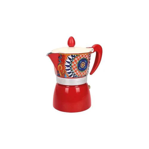 Brandani CAFFETTIERA TERESA ROSSA 3 TAZZE ALLUMINIO
