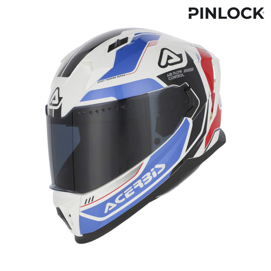 ACERBIS-Casco integrale e-x-way graphic Bianco/Blu L