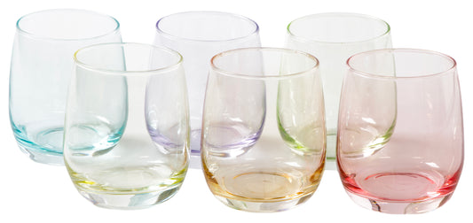 Set 6 Bicchieri Retrâ?¢ Colorati Assortiti CC360
