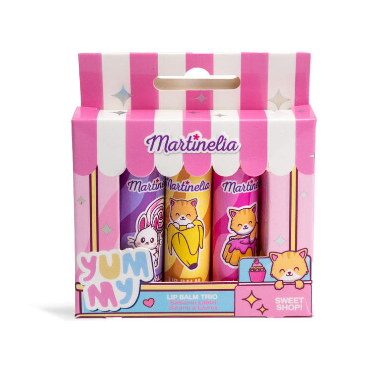 Martinelia trio balsami labbra Yummy fragola, mirtillo e banana 3 x 3,5 g