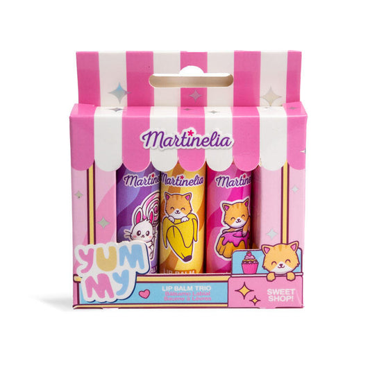 Martinelia trio balsami labbra Yummy fragola, mirtillo e banana 3 x 3,5 g