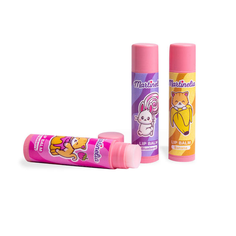 Martinelia trio balsami labbra Yummy fragola, mirtillo e banana 3 x 3,5 g