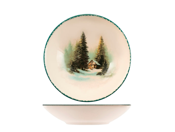Servizio Piatti Green Harmony 18 Pezzi in Stoneware - Set Tavola per 6 Persone con Piatti Piani, Fondi e Dessert, Design Coupe Elegante e Moderno H&H