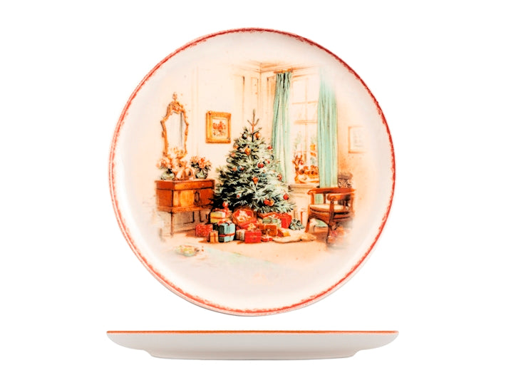 Servizio Piatti Natalizio Xmas Memories 18 Pezzi in Stoneware - Set Tavola per 6 Persone con Piatti Piani, Fondi e Dessert, Collezione Nordic Christmas H&H