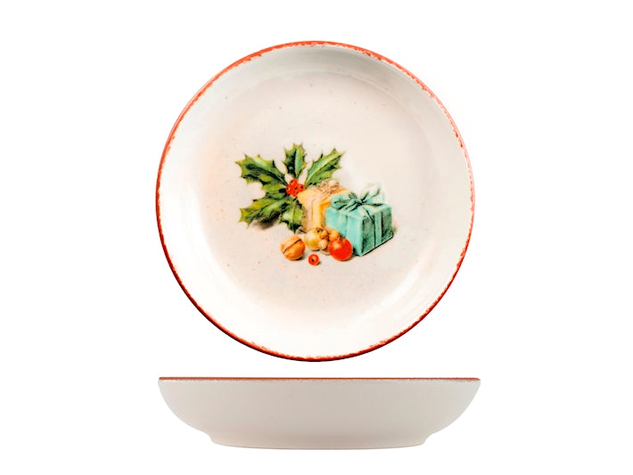 Servizio Piatti Natalizio Xmas Memories 18 Pezzi in Stoneware - Set Tavola per 6 Persone con Piatti Piani, Fondi e Dessert, Collezione Nordic Christmas H&H