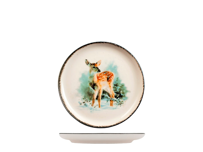 Servizio Piatti Natalizio Nordic Crystal Peak 18 Pezzi in Stoneware - Set Tavola per 6 Persone con Piatti Piani, Fondi e Dessert, Design Nordico Elegante H&H