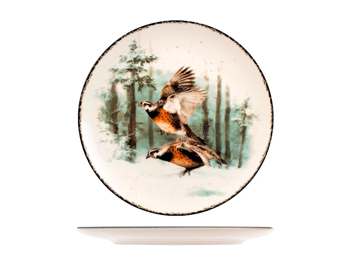 Servizio Piatti Wild Nature 18 Pezzi in Stoneware - Set Tavola per 6 Persone con Piatti Piani, Fondi e Dessert, Design Coupe Elegante Ispirato alla Natura H&H