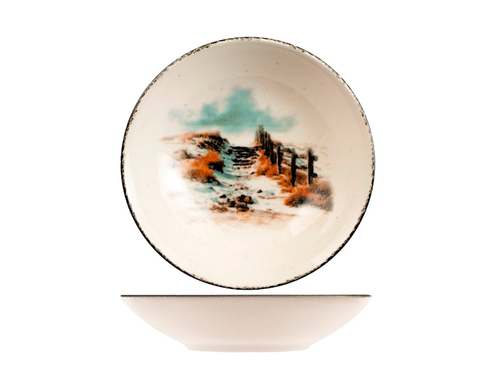 Servizio Piatti Wild Nature 18 Pezzi in Stoneware - Set Tavola per 6 Persone con Piatti Piani, Fondi e Dessert, Design Coupe Elegante Ispirato alla Natura H&H