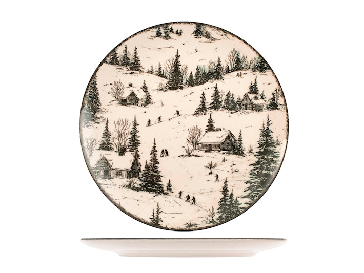 Servizio Piatti White Silence 18 Pezzi in Stoneware - Set Tavola per 6 Persone con Piatti Piani, Fondi e Dessert, Design Coupe Elegante e Raffinato H&H