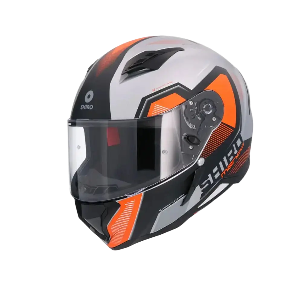 Shiro - Casco integrale Hunter Mando grigio arancione nero matt L