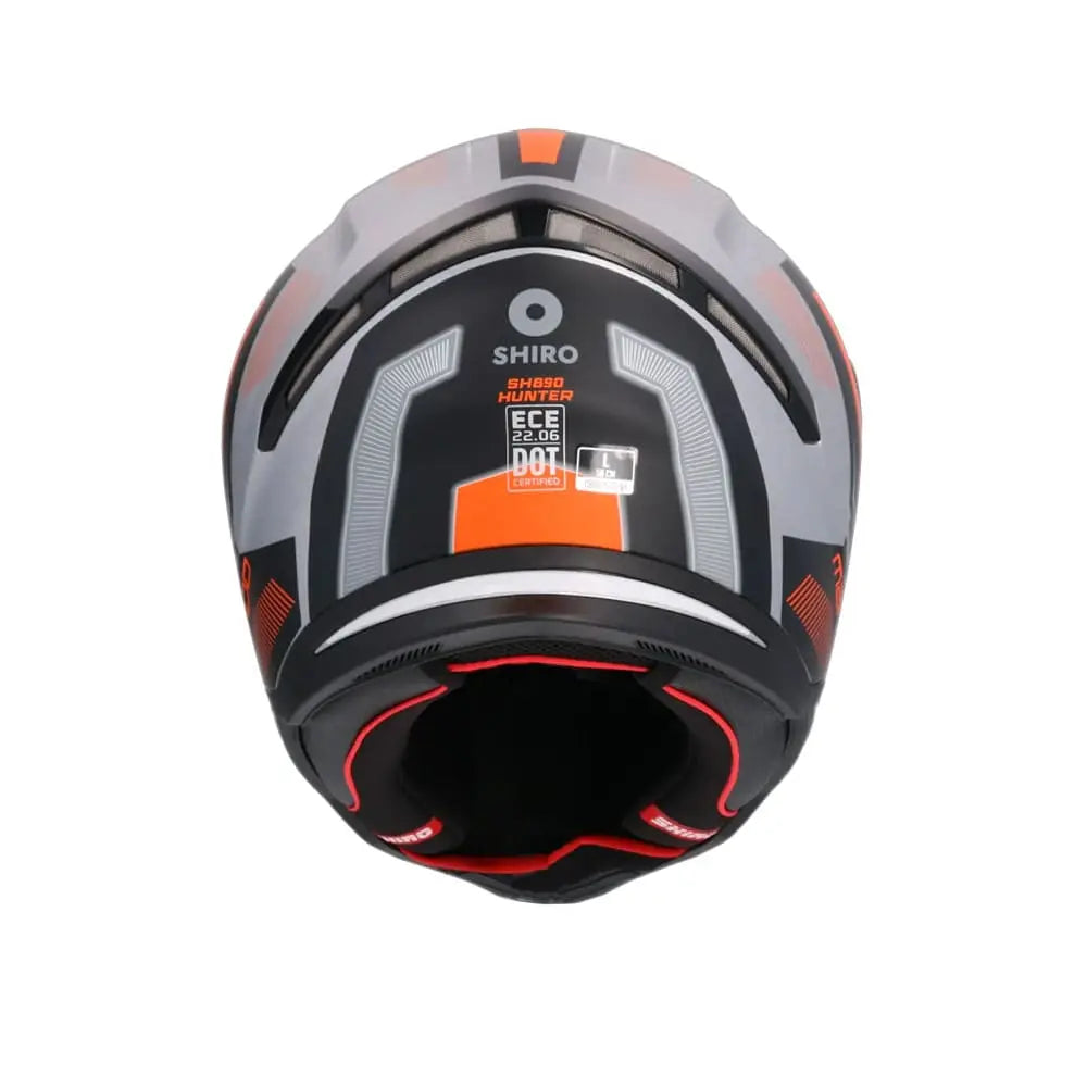 Shiro - Casco integrale Hunter Mando grigio arancione nero matt XL