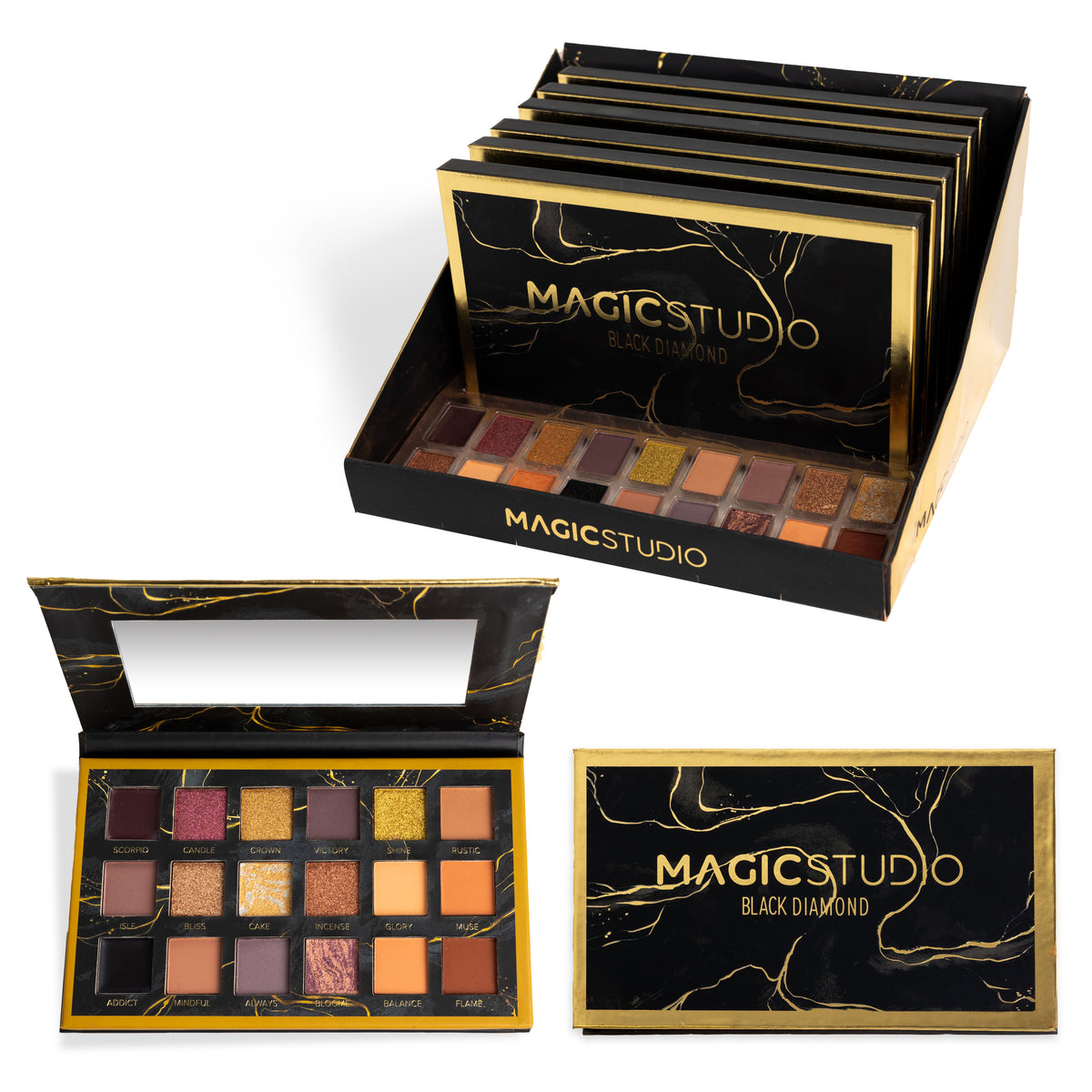 Palette di ombretti Black Diamond 18 colori