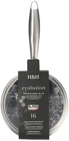Casseruola 1 Manico H&H ATD Evolution 16 cm con Coperchio per Induzione