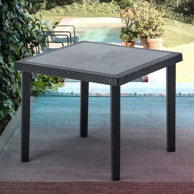 Tavolo Boheme 90x90 polimerico quadrato Antracite