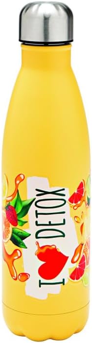 Bottiglia Termica Brandani 500 ml Gialla in Acciaio Inox con Chiusura Ermetica