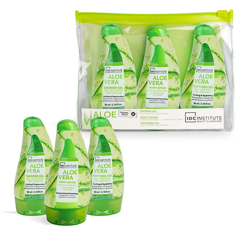 IDC - Kit da viaggio Aloe Vera - 3 x 80 ml