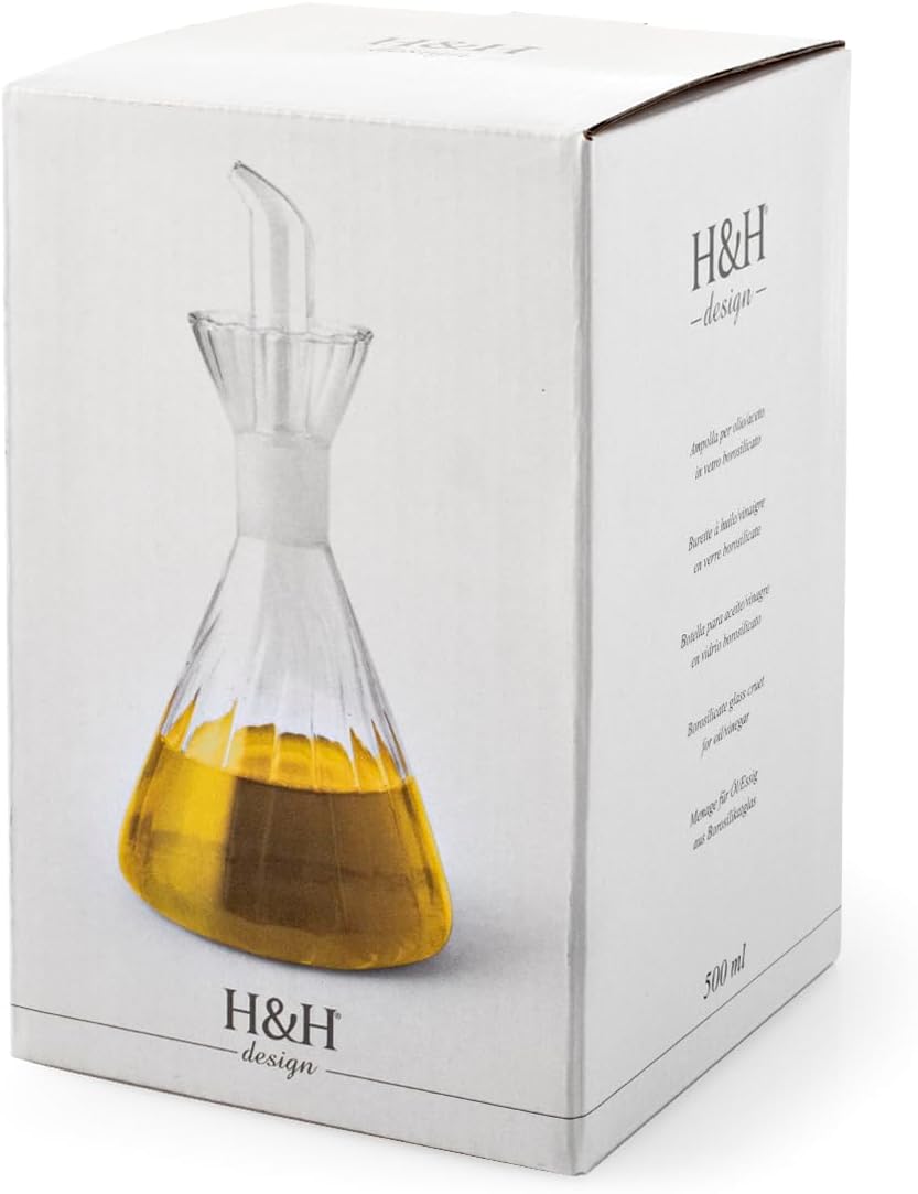 Oliera torsè in vetro borosilicato trasparente cc 500.H&H