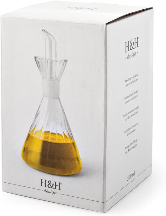 Oliera torsè in vetro borosilicato trasparente cc 500.H&H