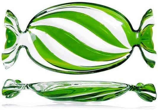 Piatto a forma di Caramella Verde 20X9X2.5H&H