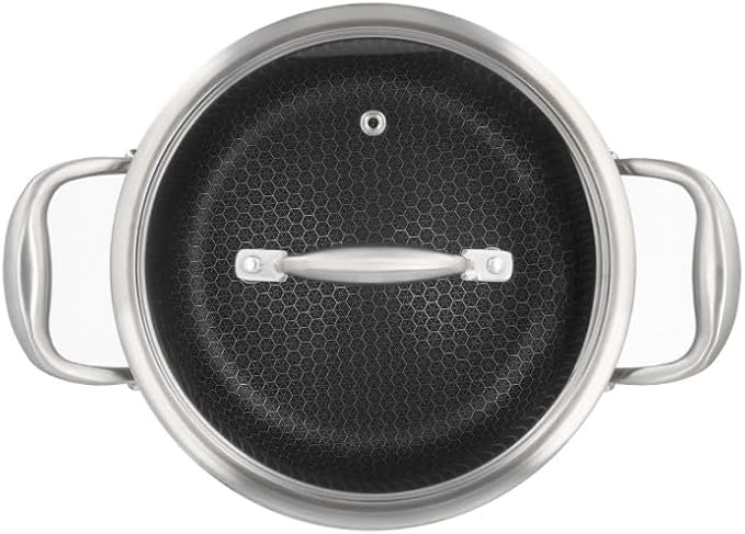 Casseruola 2 Manici H&H ATD Evolution 24 cm con Coperchio per Induzione