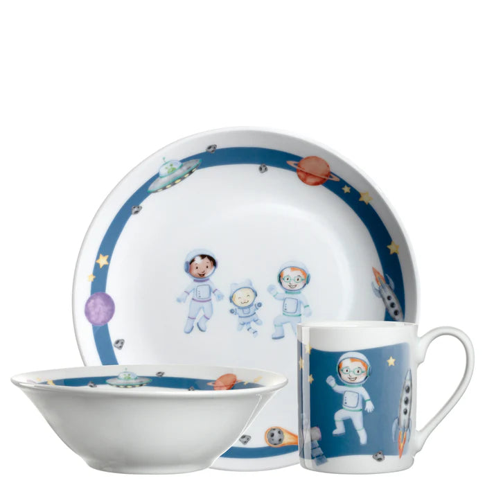 Stoviglie 3 pezzi per bambini avventura Spazio