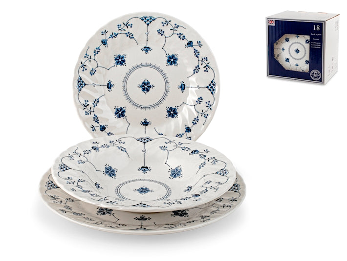 Servio piatti 18 pz Finlandia blue