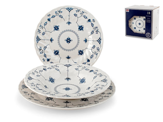 Servio piatti 18 pz Finlandia blue
